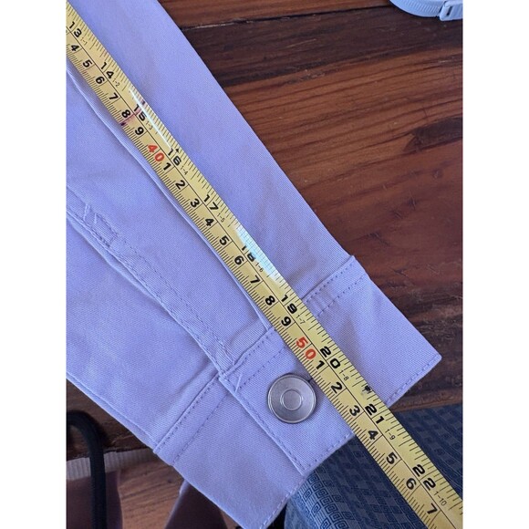 Wavvy Jacket Women Size M Purple Cotton Long Sleeve Pocket Collared Button Down - Picture 7 of 8